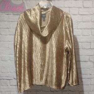 Chico's Travelers Collection Elegant Gold Women's Top (3)